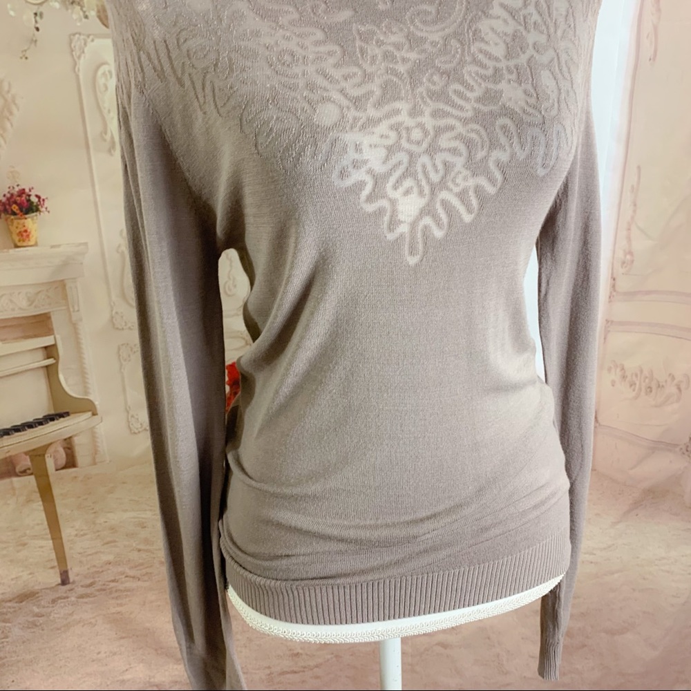 NEW Current Air Mesh Panel Long Sleeve Top - Picture 3 of 11
